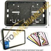 Resim Plakalık Plastik Tak Kolay Motor Motosiklet Siyah Çerçeveli 1 Ad 