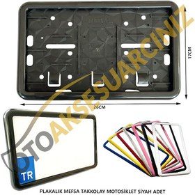 Resim Plakalık Plastik Tak Kolay Motor Motosiklet Siyah Çerçeveli 1 Ad 