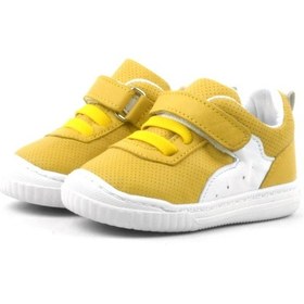 Resim Rakerplus Hakiki Deri Sarı Cırtlı Lastikli Bebek Sneaker Sarı 