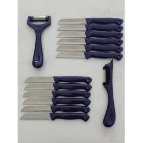 Resim Solingen 12'li Meyve-Sebze-Doğrama Bıçağı ve 2'li Soyacak 14'lü Set Mor 