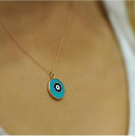 Resim Turkuaz Mine Nazar Kolye 