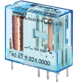 Resim finder 40.62.9.024.0000 24v 10a Dc 2 Kontak Minyatür Pcb Röle ( Lehim Dağılması Korumalı ) 
