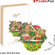 Resim Cubic Fun Las Vegas Şehir Kompozisyonu 9+ Yaş Küçük Boy Puzzle 64 Parça 