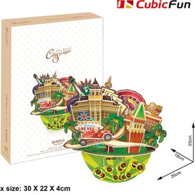 Resim Cubic Fun Las Vegas Şehir Kompozisyonu 9+ Yaş Küçük Boy Puzzle 64 Parça 