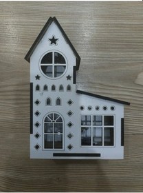 Resim Lavanta Tasarım Işıklı Büyük Maket Ev 1 Beyaz 