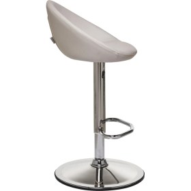 Resim Seduna Leslie Bar Taburesi - Beyaz Deri - Bar Koltuğu - Tabure 