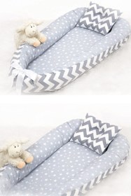 Resim Yatak ve Ortopedik Yastik Mint ve Gri Yildiz 