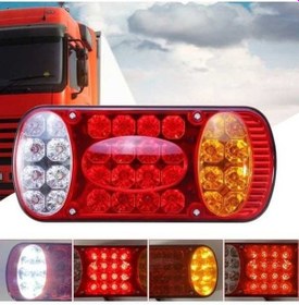 Resim Tongxida 12v Römork Arka Lambası Kırmızı, Mk-231 Hasır Şapka Lamba Boncuk Kamyon Araba Kırmızı 