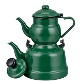 Resim Emaye Nostalji Çaydanlik Takimi Orta Boy 13/18 