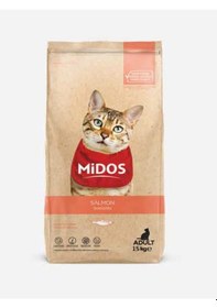 Resim Midos Somonlu ve Pirinçli Hassas Irklar Yetişkin Kedi Maması 15 KG 