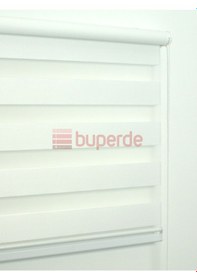 Resim Buperde Beyaz Eko Bambu Zebra Stor Perde 