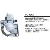 Resim Mars Pinyon Kapagi D7E 12V Palio Albea Linea Doblo 504625680 