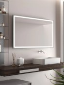 Resim Albus Home - Hera Led Aydınlatmalı Ayna - Tri-color Dimmer Defogger Mat Antrasit 