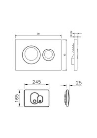 Resim Vitra 711-1080 Kumanda Paneli Parlak Krom 