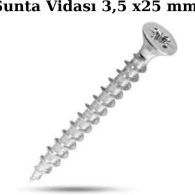 Resim Seka Hand Tools Sunta Vidası 3,5 X25 mm 300'LÜ Paket - Mobilya & Ahşap Uygulamaları Için Güçlü, Paslanmaz Vida Seti 