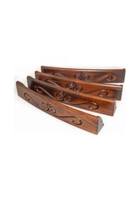 Resim Helena Wood Art Elliptic Oval El Yapımı Masif Ahşap Oymalı Okey Takım 