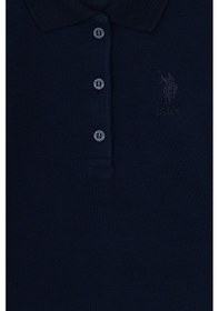 Resim U.S. Polo Assn. Kız Çocuk Lacivert Polo Yaka Basic Sweatshirt 50316836-VR033 