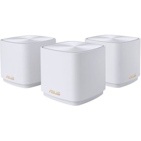 Resim ASUS ZenWiFi AX Mini XD4 (B-3-PK) Tüm Evi Kapsayan Dual Band Wi-Fi 6 Mesh Sistemi (Beyaz Üçlü Paket) 