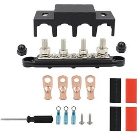 Resim Sones Cp-4017 M10+m8 Terminalli Güç Dağıtım Bloğu Terminal Saplamaları Siyah 