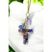 Resim Renkli Nazar Boncuklu T Harfi Araba Dikiz Ayna Süsü, Yeni Araba Hediyesi 