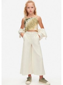 Resim Kız Çocuk Batik Crop Haki 