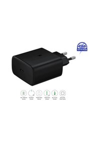 Resim Galaxy A05 Uyumlu 45W Super Hızlı Type-C Şarj Aleti Adaptör - İthalatçı Garantili - Siyah 