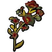 Resim Aplike Ütü İle Yapışan Büyük Çiçek Sarı Arma 12x6 cm 