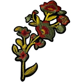 Resim Aplike Ütü İle Yapışan Büyük Çiçek Sarı Arma 12x6 cm 