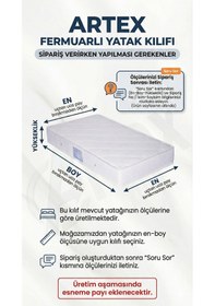 Resim Kılıf Nano 180x200 Yatak Kılıfı Koruyucusu Yatak Örtüsü Fermuarlı Kılıf Kapitone 