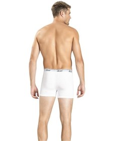 Resim Jiber Erkek Beyaz Pamuklu Likralı 6'Lı Boxer 156 