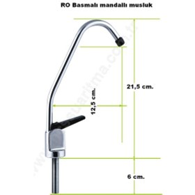 Resim Ro Su Arıtma Musluğu. Basmalı Tip Gümüş 