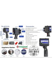 Resim Miopack El Tipi Mürekkep Püskürtmeli Yazıcı | Qr Kod - Barkod - Tarih - Logo Baskı | Taşınabilir Inkjet Yazıcı 