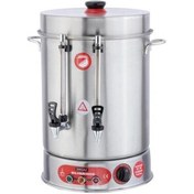 Resim Işıkgaz Silverinox Ikazlı Çay Makinesi, Metal Musluklu, 120 Bardak Kapasiteli, 12 L İntch-2033-102541 