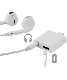 Resim Pazariz Iphone Ipad Lightning Uyumlu Kulaklık ve Şarj Çevirici Dönüştürücü Çoğaltıcı Kablo 6 7 8 x Xs Xs Ma 