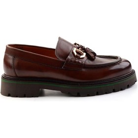 Resim Bambi Kızıl Kahve Leather Erkek Loafer Ayakkabı E01901494141 Kızıl Kahve 
