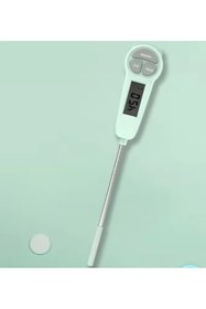 Resim TechStore Pil Hediyeli Bebek Mama Termometresi Dijital Yeşil 