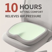 Resim Uzun Süreli Oturma İçin Ayarlanabilir Kalça ve Bel Destek Pedi – Ofis, Araba ve Ev Kullanımı için Ergonomik Hafıza Köpüklü Taşınabilir Sandalye Minderi – Yumuşak Basınç Rahatlatıcı Masa Sandalyeleri 