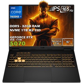 Resim ASUS Tuf F16 Fx608jpr-qt002-gaming Intel Core I7 14650hx 32gb 1tb Ssd Rtx 5070 16" 2.5k Wqxga 165hz Ips 