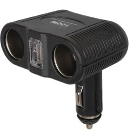 Resim Olesson 1646 12-24V Tek USB Girişli 100W Çiftli Araç Çakmak Çoklayıcı 