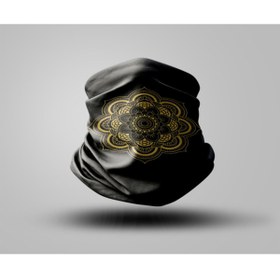 Resim Buffalo Mandala Tasarımlı Motorcu Buff Maske Outdoor Boyunluk Unisex Bandana 