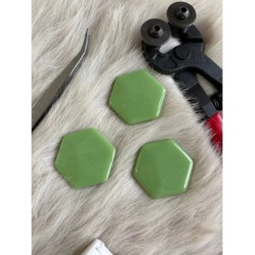 Resim Karsan Mozaik Açık Yeşil Altıgen Sanatsal Mozaik 48X48MM (100GR) 