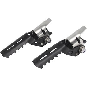 Resim Xiyyadms Evrensel 22-25mm Çap Tüpler İçin Katlanır Paslanmaz Çelik Motorcycle Ön Ayak Destekleri R1250gs R1200gs Adv Uyumlu 