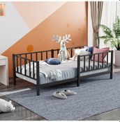 Resim Montessori, Bebek Ve Çocuk Karyolası 90x190 Cm, Siyah 