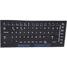 Resim ADDISON 300161 Türkçe Q Siyah Klavye Stiker 