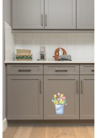 Resim Kovadaki Çiçekler Klozet Kapağı ve Banyo Sticker 