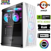 Resim Xaser XSR1203 R7-5700X 32 GB 1 TB M.2 NVMe SSD 8 GB RTX4060 Free Dos Masaüstü Oyuncu Bilgisayarı 