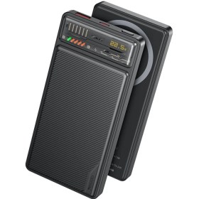 Resim YESIDO YP57 10.000 mAh Led Şarj Göstergeli 22.5W USB3.0 ve 20W Type-C Çıkışlı 15W Kablosuz Şarjlı PD Hızlı Şarj Magsafe Powerbank - Siyah 