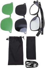 Resim AI Gözlük, Gerçek Zamanlı Çevirili Erkekler İçin Akıllı Gözlükler, Polarize Lensli Bluetooth Tercüman güneş gözlüğü Ve Seyahat Için Mikrofon hoparlörü, 100+ Dili Destekler 