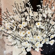 Resim 10 adet Zarif Yapay Kiraz Çiçeği Dalı, 54.86cm - Gerçekçi Beyaz ve Sarı Çiçekler, Bakımı Gerektirmez, Uzun Ömürlü Ev, Düğün ve Ticari Alanlar için Dekorasyon - Vazo Dahil Değildir, Mükemmel Noel, Cadılar Bayramı, Paskalya, Şükran Günü ve Hanukka Dekoru, Ev Dekoru Detayları | Çok Yönlü Çiçek Düzeni | Gerçekçi Yapay Çiçekler, Çiçek Dekoru 