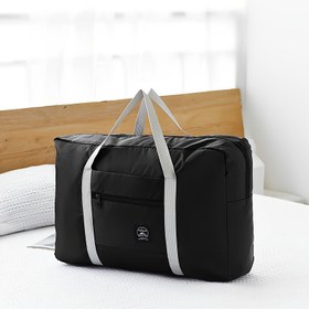 Resim 1 adet Hafif Oxford Kumaş Seyahat Çantası - Katlanabilir, Taşınabilir Bagaj Tote, Sabit Omuz Askısı, Fermuar Kapanışı, Zincir Aksesuarı, Spor Salonu, Hafta Sonu Gezileri, Büyük Kapasiteli Taşınabilir Organizatör, Pembe, Spor Salonu Taşıma Çantası | Katlanabilir Tasarım 